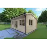 Moderne Gartenhaus CAMILLA 6x4.20, 44mm, Frontansicht rechte Seite