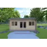 Moderne Gartenhaus CAMILLA 6x4.20, 44mm, Frontansicht