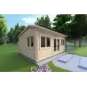 Moderne Gartenhaus CAMILLA 6x4.20, 44mm, linke Seite
