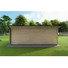 Moderne Gartenhaus CAMILLA 6x4.20, 44mm, Rückansicht