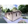 Holzhaus DALIA 5×7, 44 mm, Frontansicht linke Seite