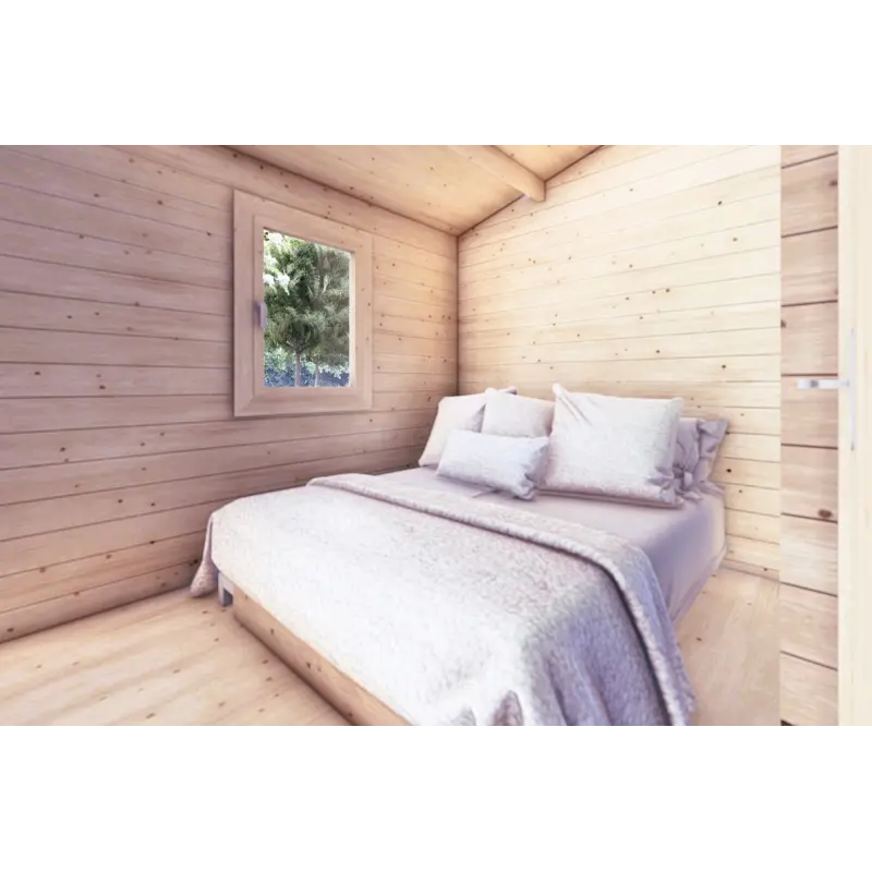 Holzhaus DALIA 5×7, 44 mm, Hauptschlafzimmer