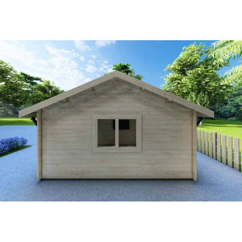 Blockbohlenhaus NOEMI 10x6, 44mm, rechte Seite