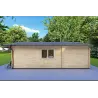 Moderne Holzhaus LARA 6x8, 44mm, rechte Seite