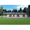Blockbohlenhaus FIRENZE 8x12, 44mm, rechte Seite