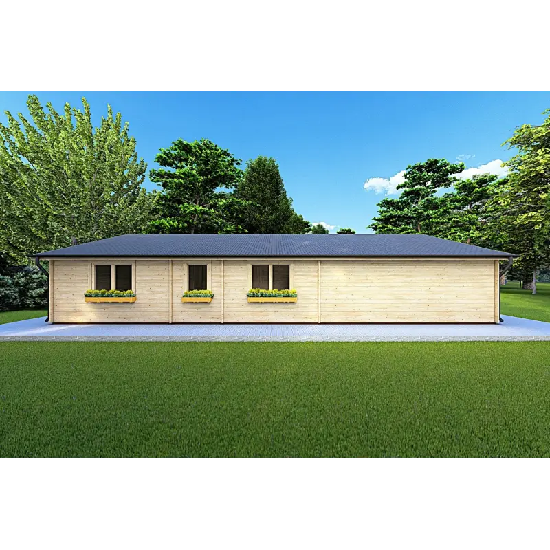 Moderne Holzhaus NIZZA 8x14.50, 44mm, rechte Seite