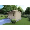 Gartenhaus Holz AZZURRA 5x3, 44mm, Frontansicht rechte Seite