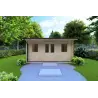 Gartenhaus Holz AZZURRA 5x3, 44mm, Frontansicht