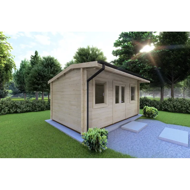 Gartenhaus Holz AZZURRA 5x3, 44mm, linke Seite