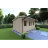 Gartenhaus Holz AZZURRA 5x3, 44mm, linke Seite