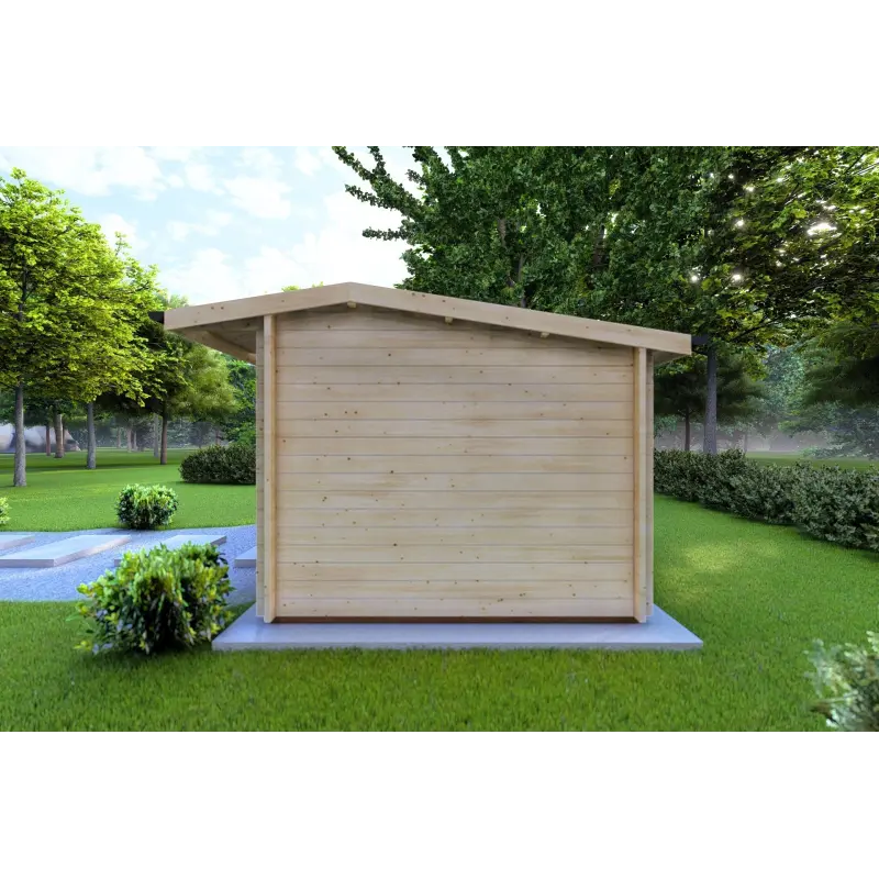 Gartenhaus Holz AZZURRA 5x3, 44mm, rechte Seite