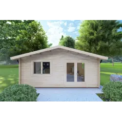 Gartenbüro LELLA 6x6, 44mm, Frontansicht