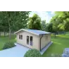 Gartenbüro LELLA 6x6, 44mm, Frontansicht rechte Seite