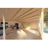 Gartenbüro LELLA 6x6, 44mm, Innenansicht