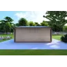 Gartenhaus NELLA 6x4.2 mit integrierter Überdachung 6x1.6, 44mm, Rückansicht