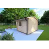 Moderne Gartenhaus SONIA 5x4, 44mm, rechte Seite