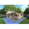 Abgelegenes Haus PERLA 6x6, 44/100/44 mm, Frontansicht rechte Seite