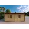 Doppelgarage aus Holz 6x6, 44mm, linke Seite