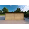 Doppelgarage aus Holz 6x6, 44mm, rechte Seite