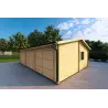 Dreifachgarage aus Holz 9x6,44mm, Frontansicht rechte Seite