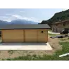 Gartenbüro AUGUSTA 8x6, 44mm, Rückansicht – realisierte Ausführung