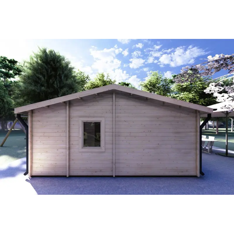 Gartenbüro AUGUSTA 8x6, 44mm, linke Seite