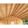 Doppel-Carport aus Holz mit Abstellraum 6x7, 44mm,  Innenansicht – realisierte Ausführung