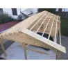 Doppel-Carport aus Holz mit Abstellraum 6x7, 44mm, Innenansicht Dach – realisierte Ausführung