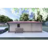 Moderne Holzhaus DALIA 6x8, 44mm, rechte Seite