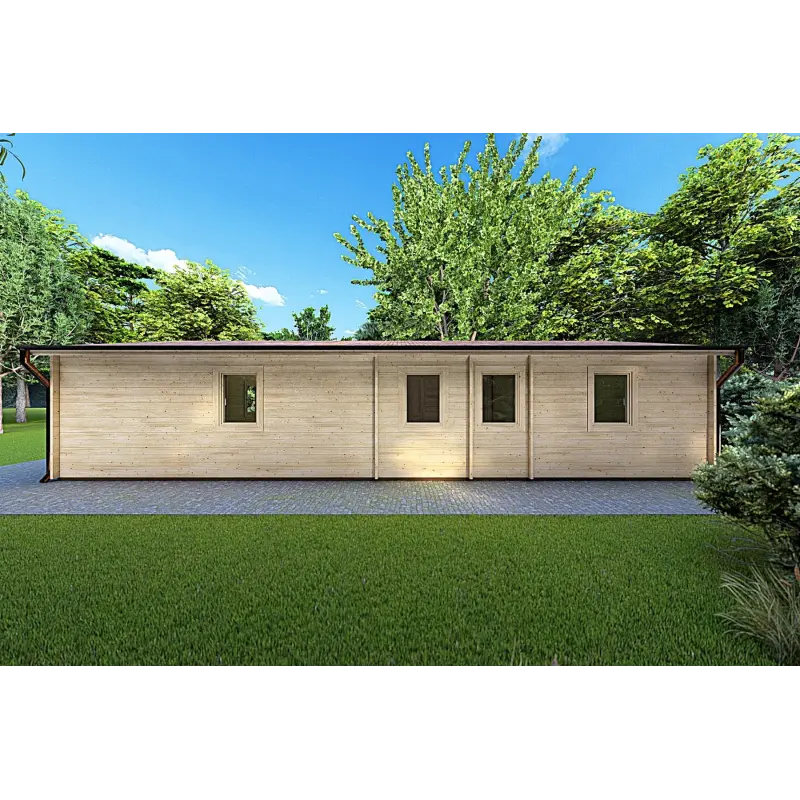 Gartenbüro ALMA 6x12, 44mm, linke Seite