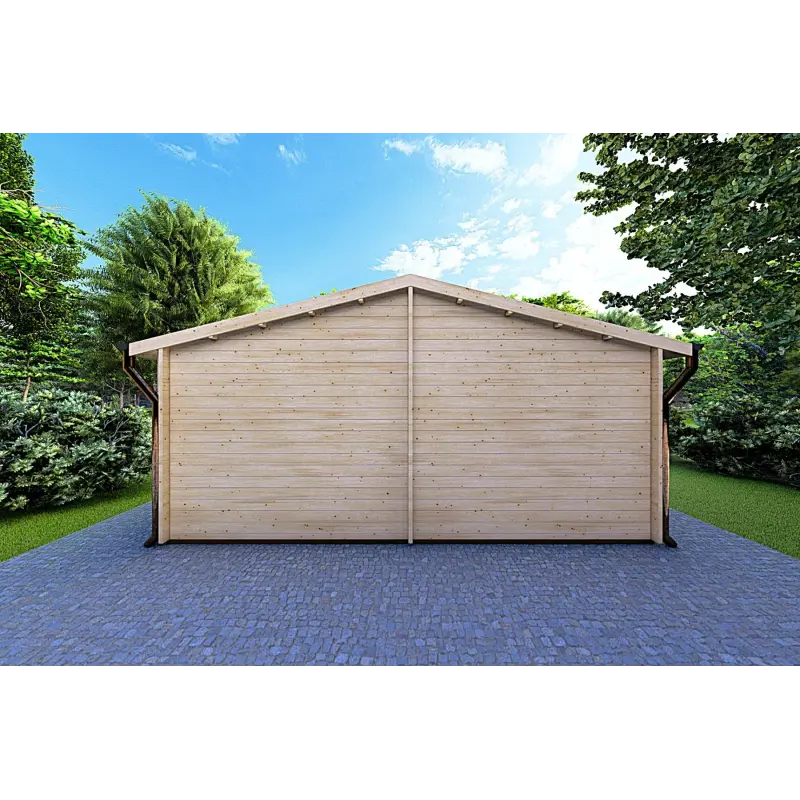 Gartenbüro ALMA 6x12, 44mm, Rückansicht