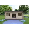 Gartenhaus CAMILLA 5.5x4.2, 44mm, Frontansicht