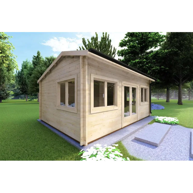 Gartenhaus CAMILLA 5.5x4.2, 44mm, linke Seite