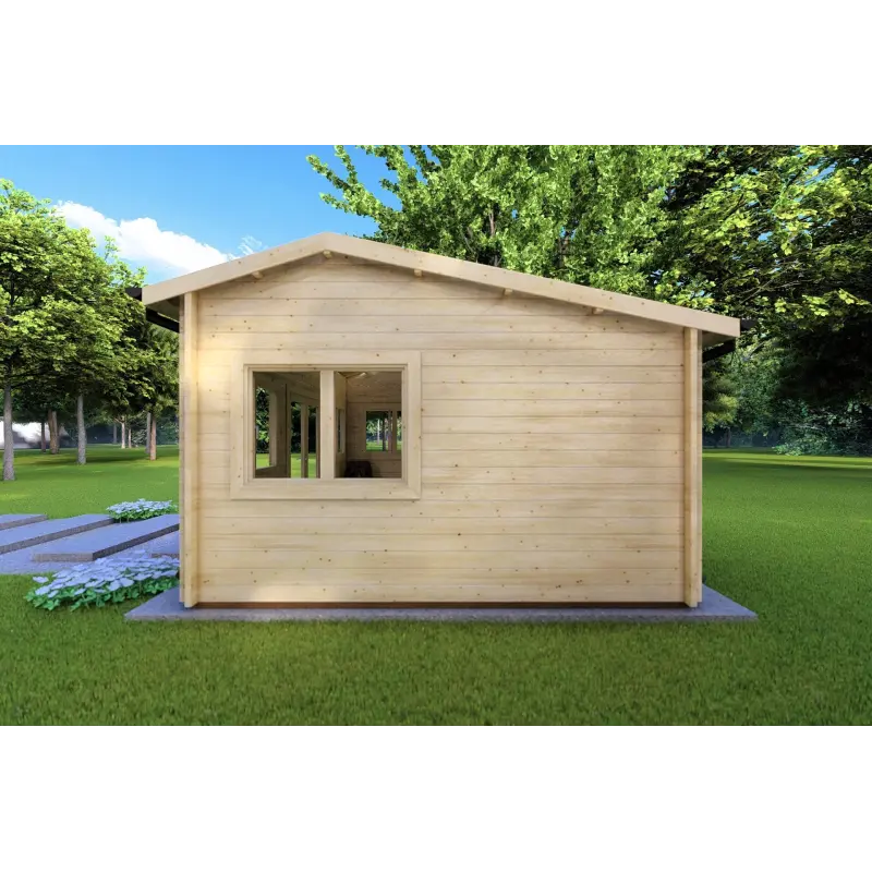 Gartenhaus CAMILLA 5.5x4.2, 44mm, rechte Seite