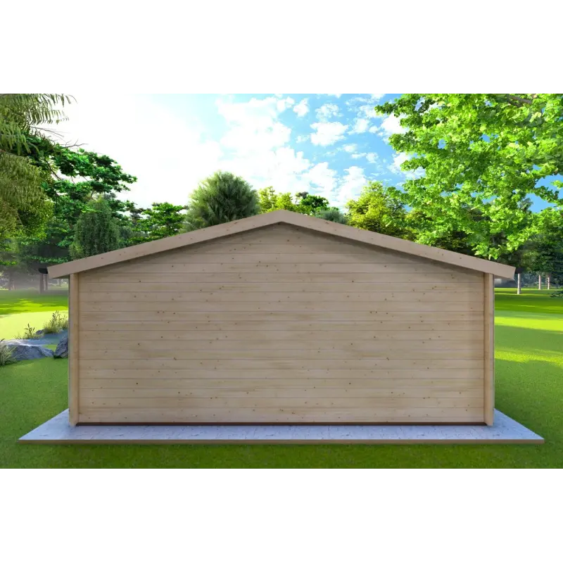 Gartenhaus LELLA 5x5 44mm, Rückansicht