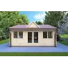 Moderne Gartenhaus VIOLA 6x5.2, 44mm, Frontansicht