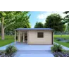 Gartenhaus Holz SONIA 6x4, 44mm, Frontansicht
