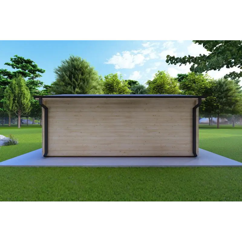 Gartenhaus Holz SONIA 6x4, 44mm, Rückansicht