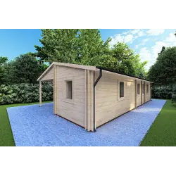 Abgelegenes Haus ALMA 6x11, 44/100/44 mm, Frontansicht rechte Seite