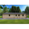 Isolierte Blockbohlenhaus Alma 6x12, 44/100/44 mm, linke Seite