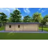 Isolierte Blockbohlenhaus Alma 6x12, 44/100/44 mm, rechte Seite