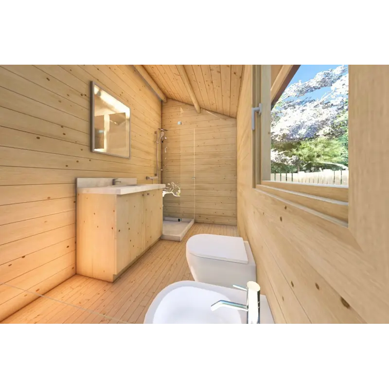 Abgelegenes Haus NOEMI 10x6, 44/100/44 mm, Innenansicht Bad