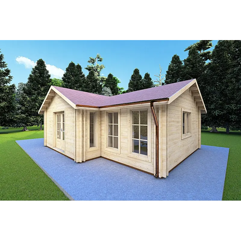 Abgelegenes Haus NOEMI 10x6, 44/100/44 mm, Frontansicht rechte Seite