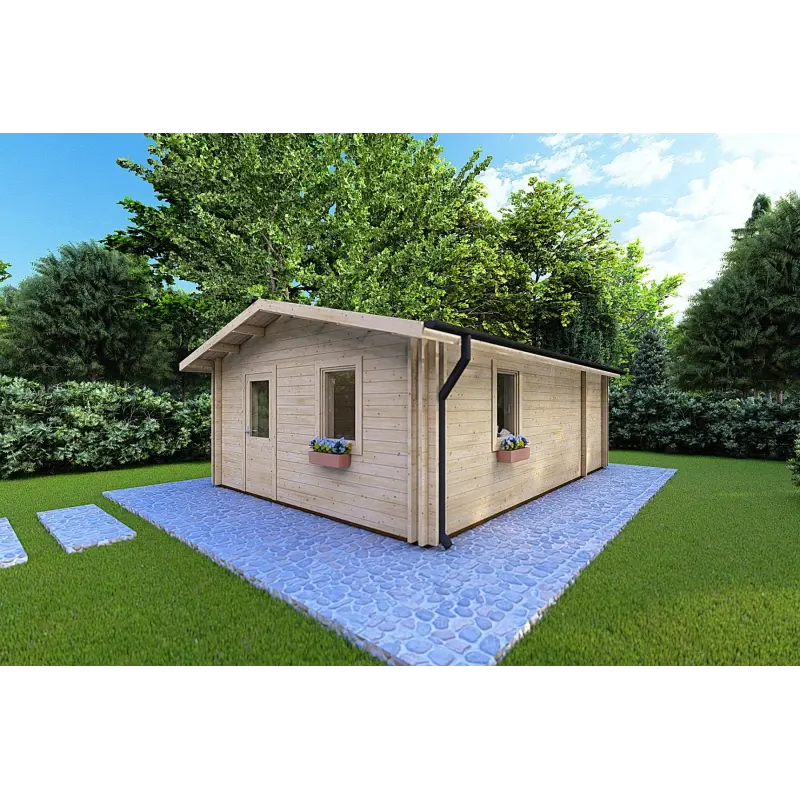 Abgelegenes Haus DALIA 5x7, 44/100/44 mm, Frontansicht rechte Seite