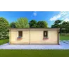 Isolierte Blockbohlenhaus Dalia 6x8, 44/100/44 mm, linke Seite