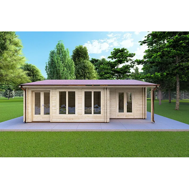 Abgelegenes Haus ADELE 8x6, 44/100/44 mm, Frontansicht