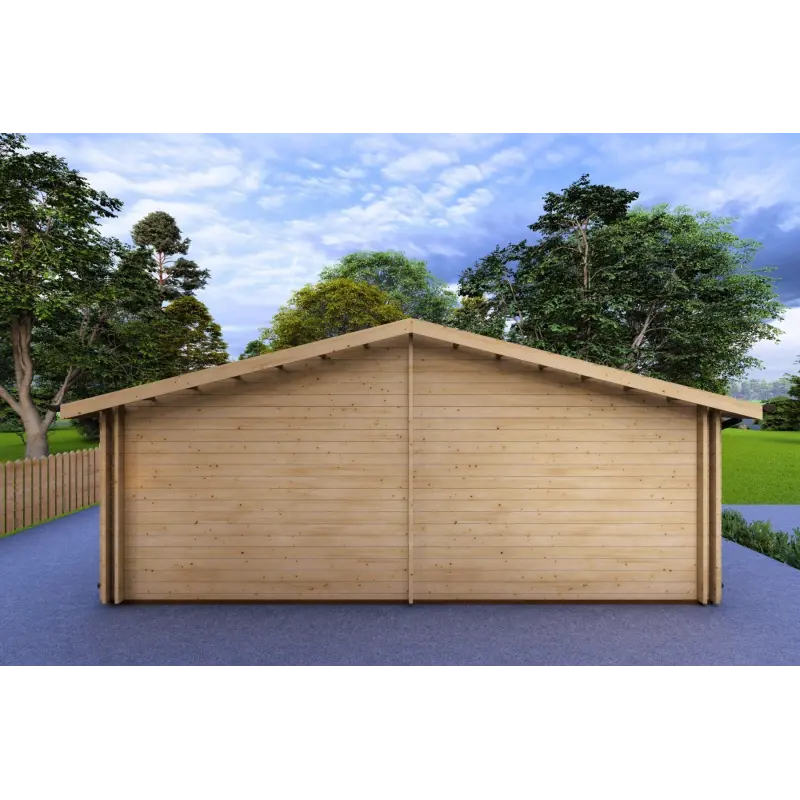 Winterfestes Holzhaus GIADA 10x7.20, 44/100/44 mm, linke Seite