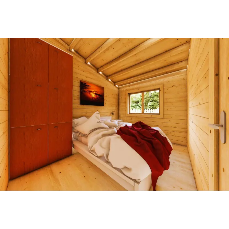 Winterfestes Holzhaus GIADA 10x7.20, 44/100/44 mm, Hauptschlafzimmer