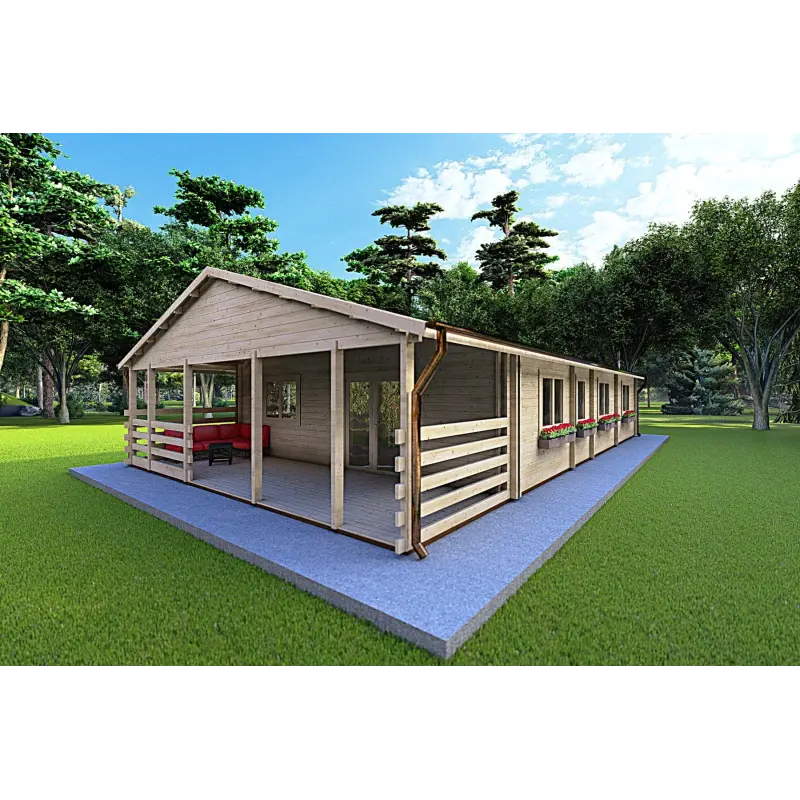 Abgelegenes Haus FIRENZE 8x12, 44/100/44 mm, Frontansicht rechte Seite