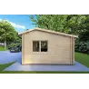 Winterfestes Holzhaus CAMILLA 5.5x4.2, 44/100/44 mm, rechte Seite
